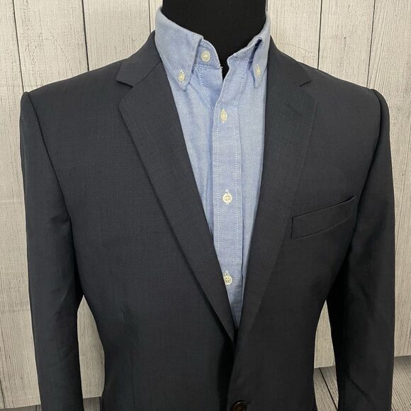 J. Crew Thompson 44R Blue 100% Wool 2-Button Dual-Vent Sports Coat - Picture 3 of 11